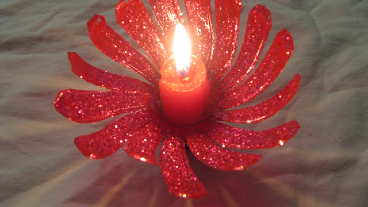 Create a Pretty Plastic Bottle Candle Holder - Home - Guidecentral 