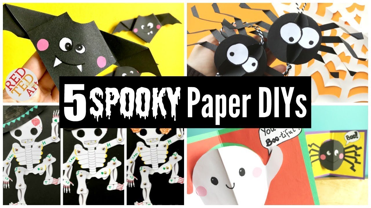 5 SPOOKY Paper Halloween DIYs - Great Paper Room Decor & Gift Ideas Halloween 