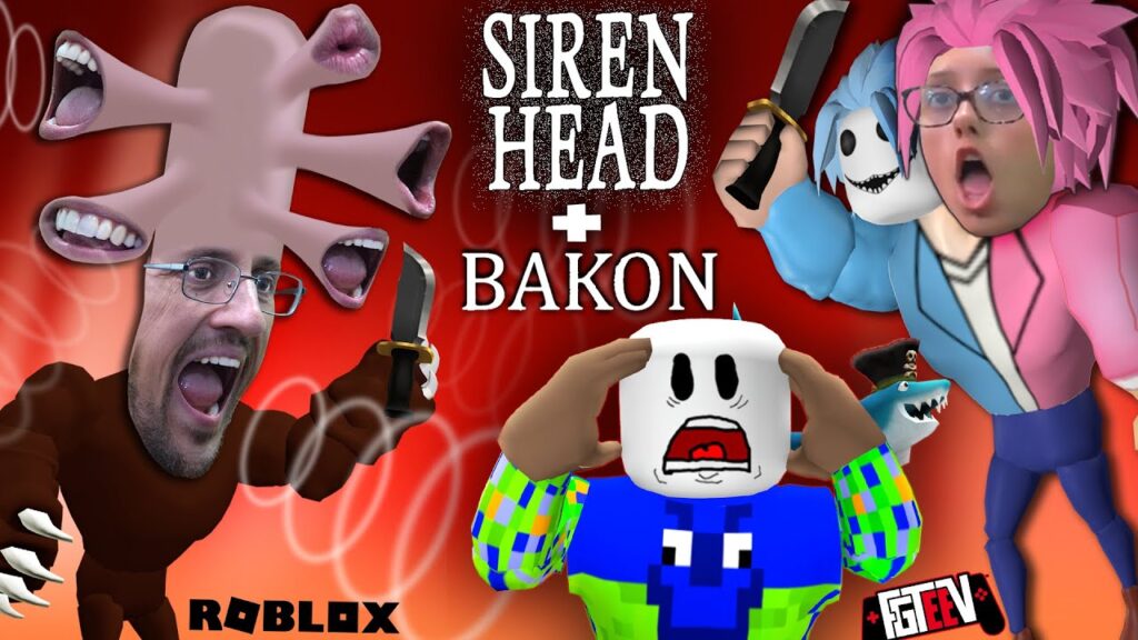Escape Sirenhead Bakon Double Roblox Game W Fgteev Duddz Lex - roblox clown song free robux ad on youtube