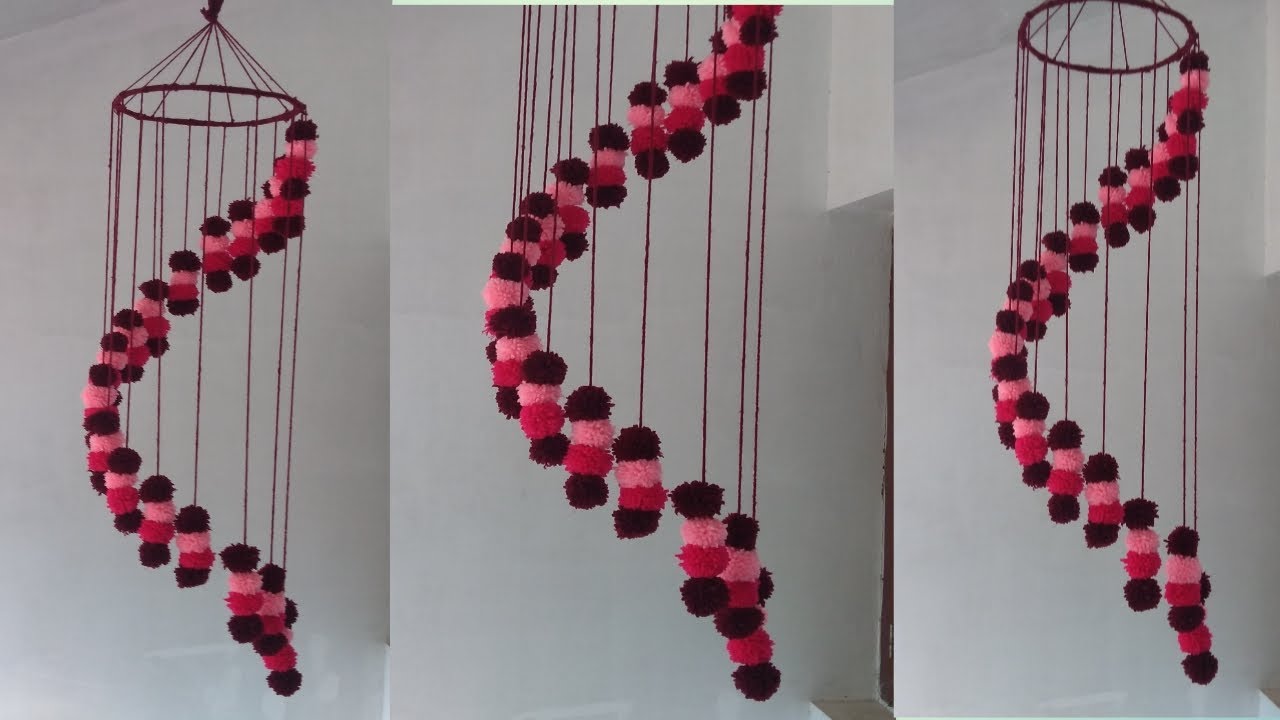 4|| Beautiful home decor out of Woolen Thread | Woolen Wall Hanging | Jhumar | Handmade craft 