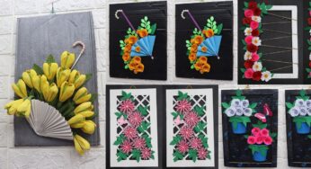 Wall hanging craft ideas with paper | Wall painting designs ideas 2020