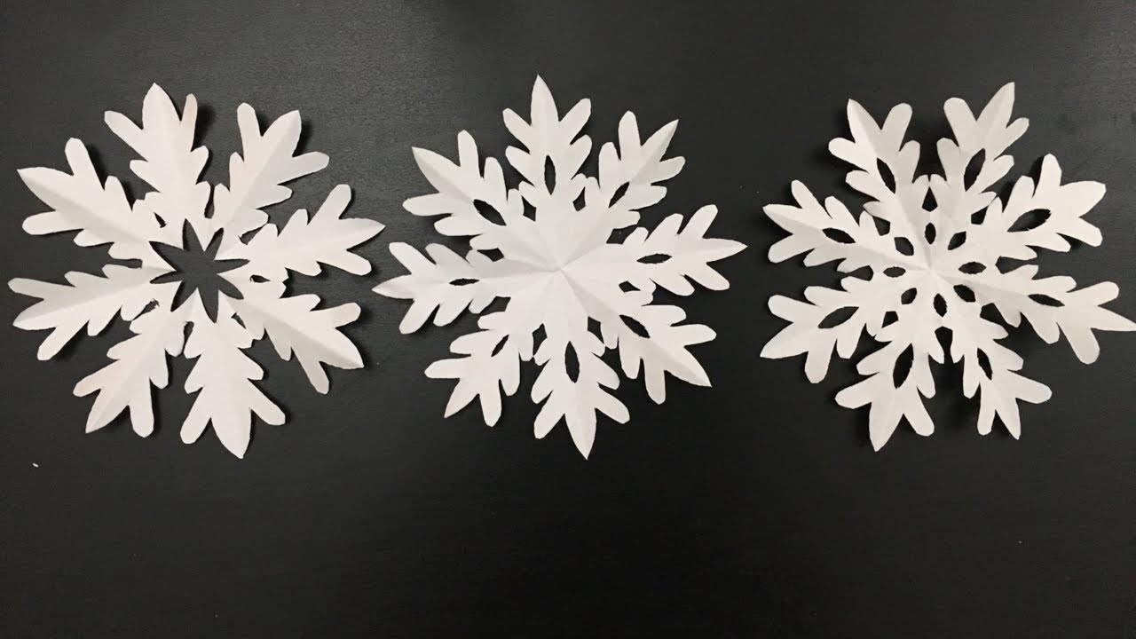 Paper Snowflake Tutorial/ DIY Paper Cutting Art/ DIY/ Paper Crafts For School / Kids Craft Ideas 