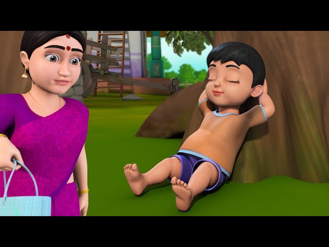 Lazy Boy Song | Kannada Rhymes for Children | Infobells 