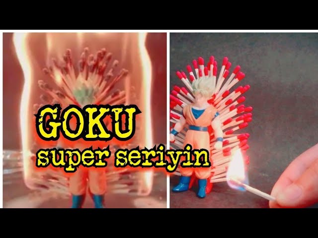 GOKU SUPER SERIYIN | quemo mi figura de goku con cerillos 