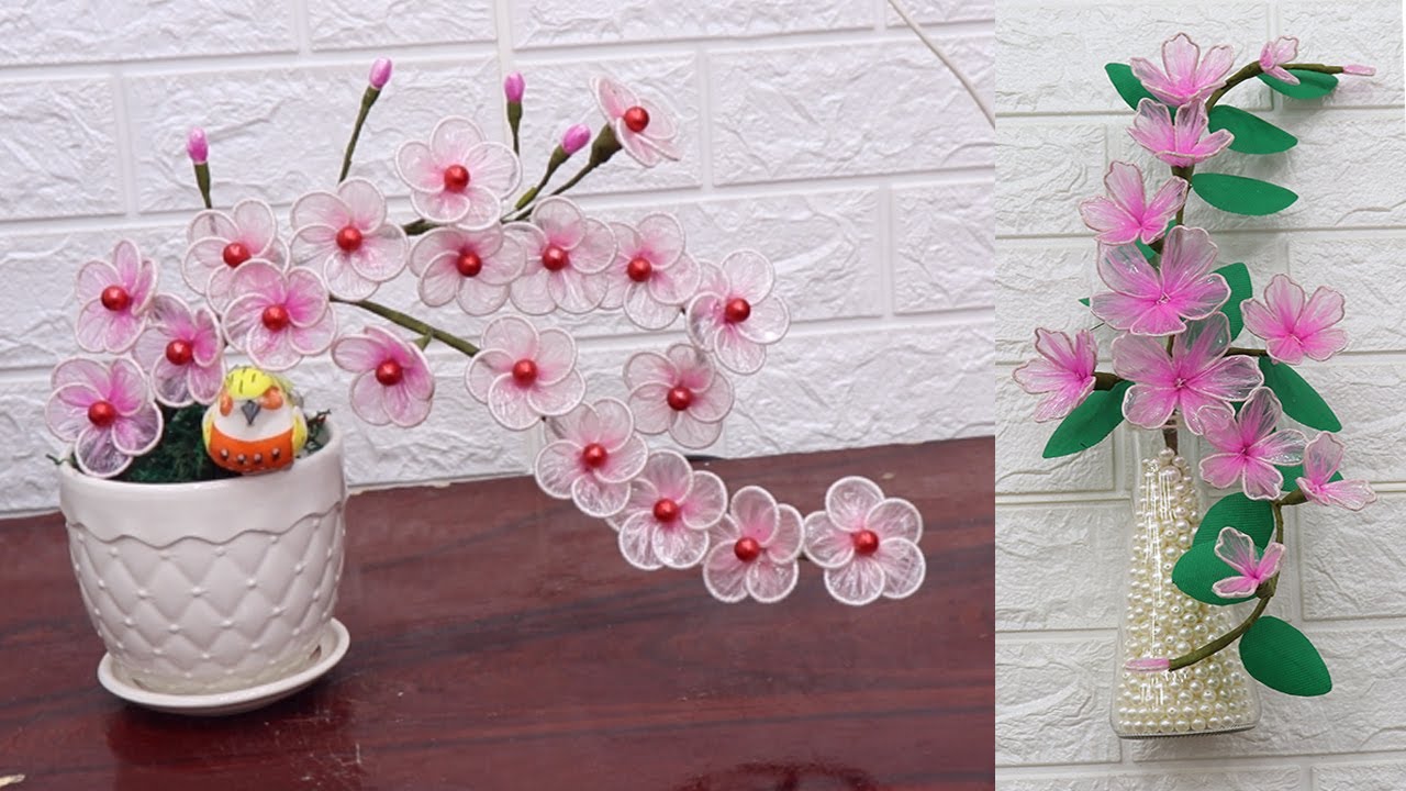 Simple way to arrange and make flowers from plastic bags 