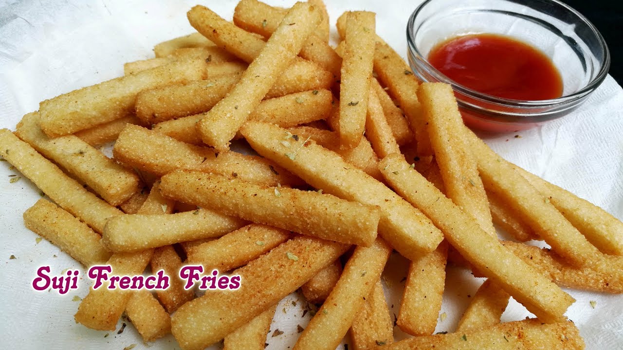 Suji French Fries Recipe - easy 10 min crunchy semolina fry || No potato recipe 