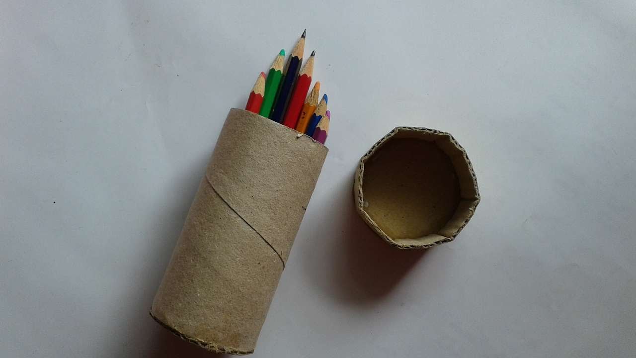 How To Create Pencil Box With Tissue Roll - DIY Crafts Tutorial - Guidecentral 
