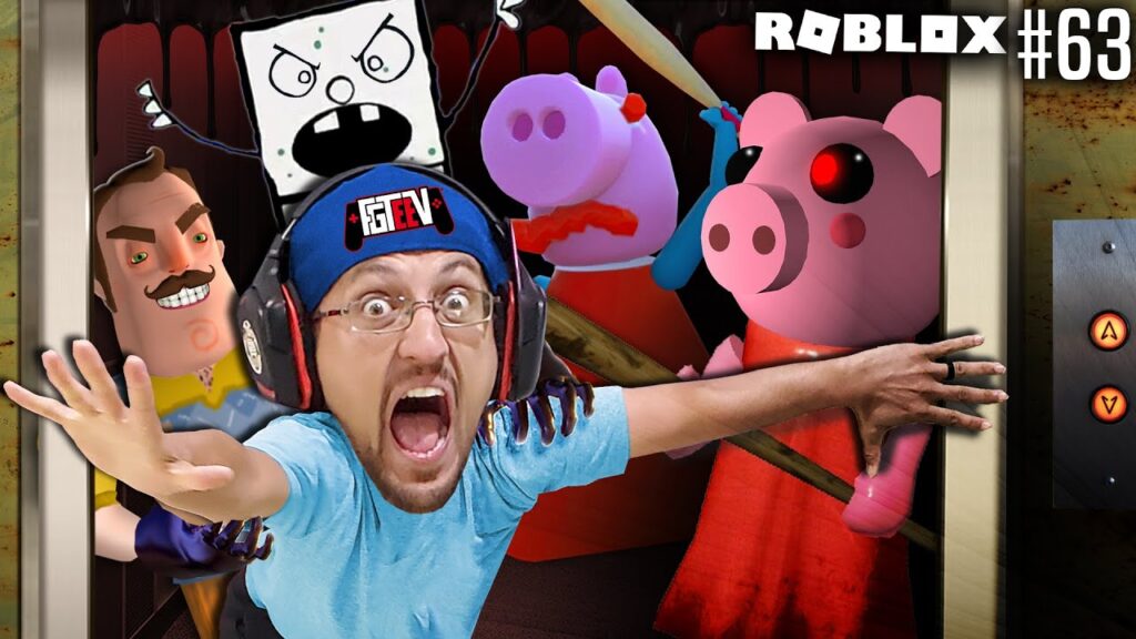 Roblox Piggy Haunted Elevator Something Is Wrong 63 Fgteev Floorror Story - scary granny elevator in roblox youtube