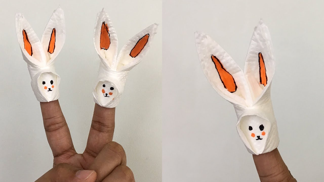 Paper Crafts For School | Bunny Crafts For Kids | DIY Tissue Paper Rabbit | Easy Kids Crafts Idea 