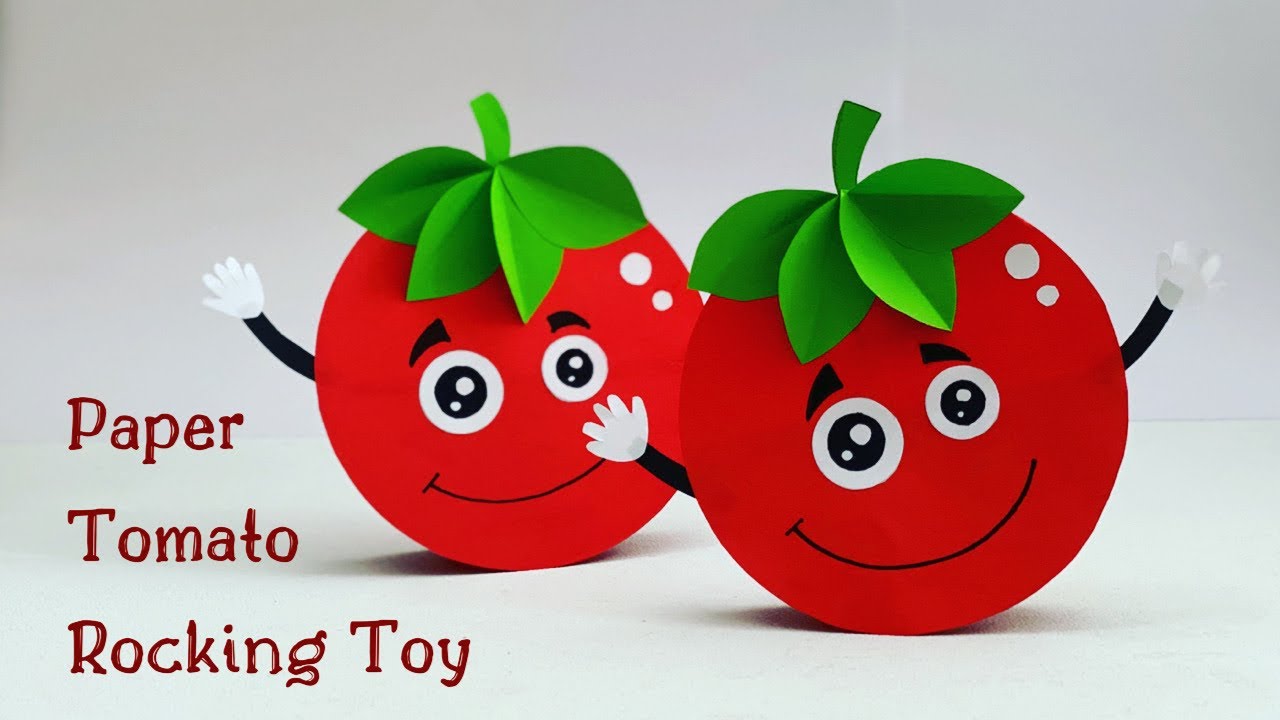 How To Make Easy Paper Tomato Toy For Kids / Nursery Craft Ideas / Paper Craft Easy / KIDS crafts 