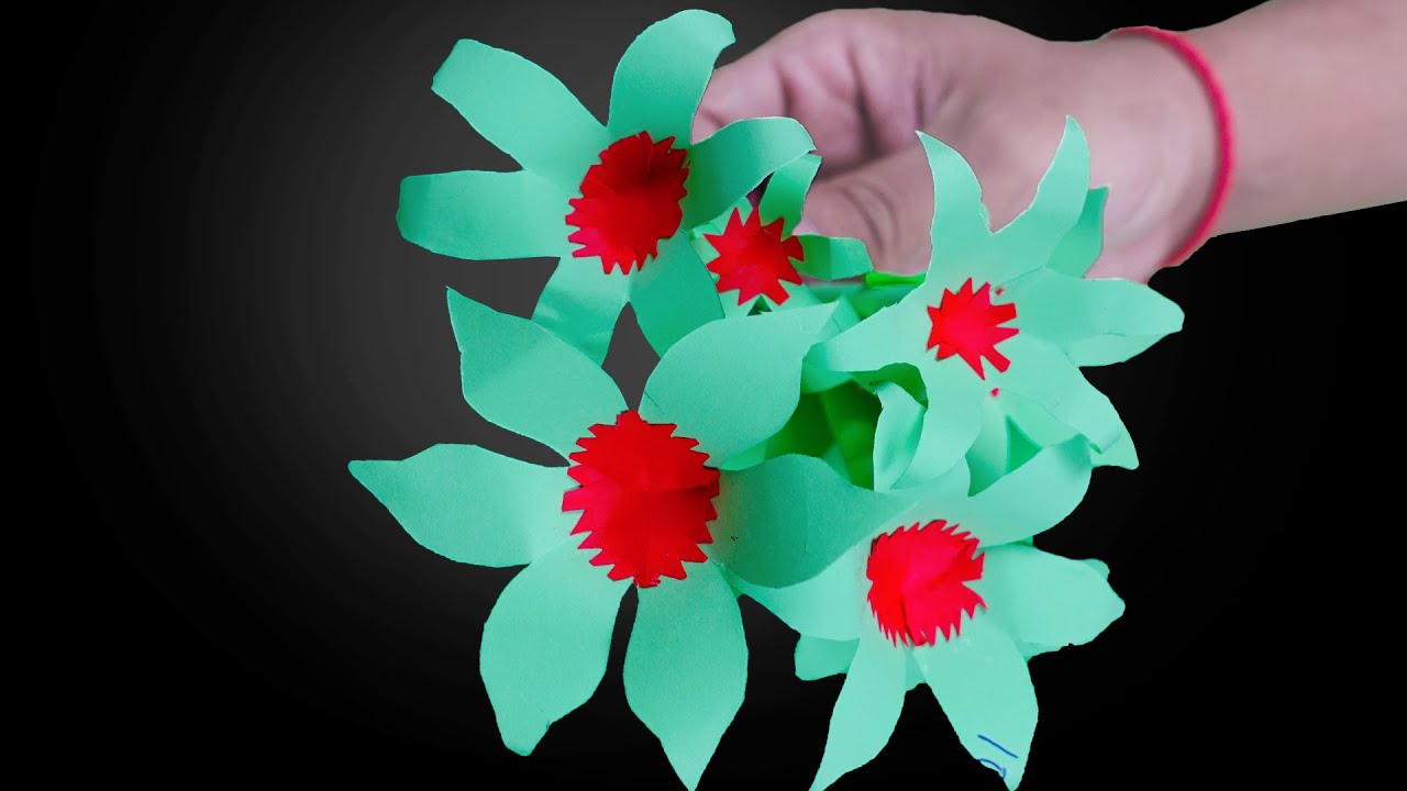 Simple and Beautiful Paper Flowers | DIY Flowers Making For Home Decor | KOMPI ART 2