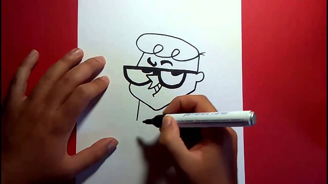 Como dibujar a Dexter paso a paso - El laboratorio de dexter | How to draw Dexter 
