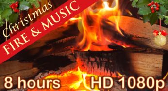☆ 8 HOURS ☆ CHRISTMAS MUSIC with FIREPLACE ♫ Christmas Music Instrumental ☆ LONG playlist ☆ YULE LOG