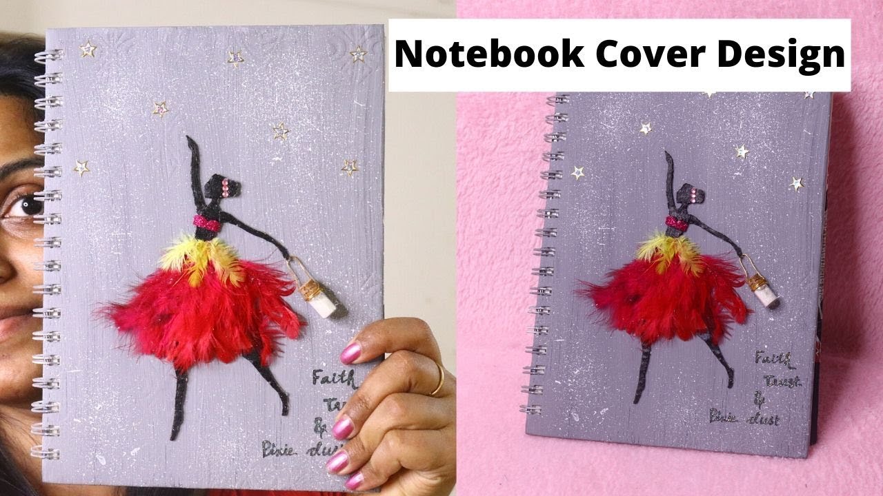 DIY Notebook Cover Making Idea/ Easy Book Cover Design /How to Make Book Cover at Home 