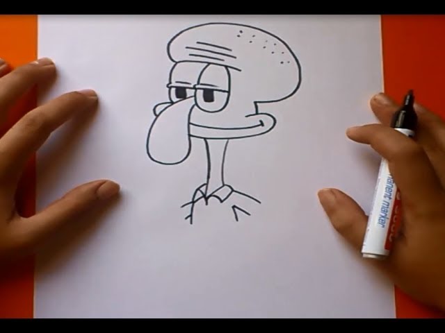 Como dibujar a Calamardo paso a paso 3 - Bob esponja | How to draw Calamardo 3 - Sponge bob 