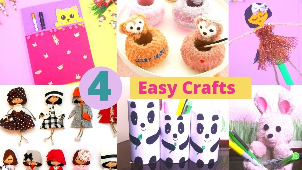 4 Quick Ways to Make School Supplies/ DIY Easy Crafts 