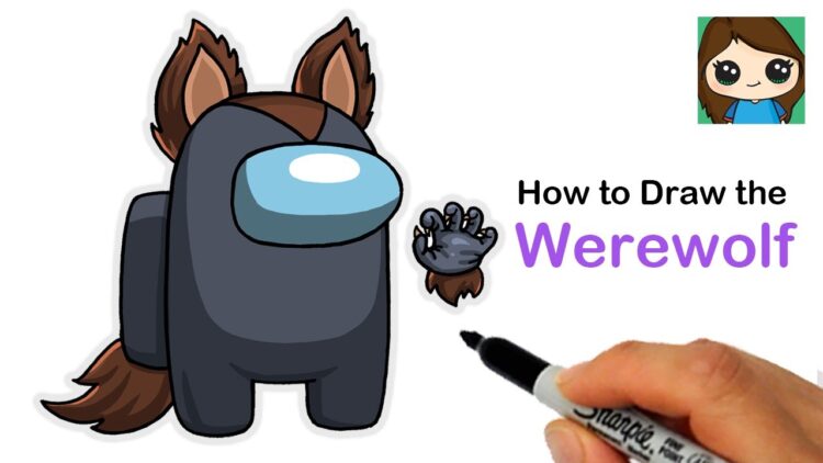 How To Draw Among Us Werewolf Halloween 1