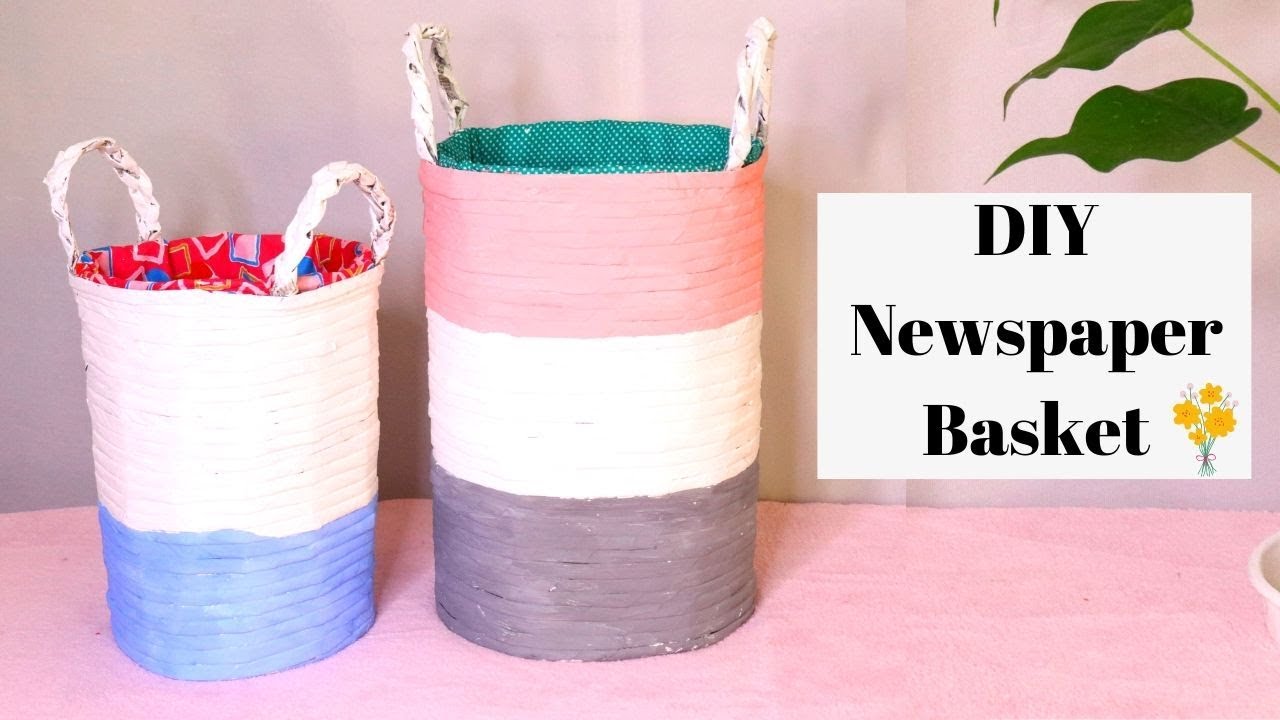 DIY Newspaper Basket / Useful Paper Craft Idea By Aloha Crafts 