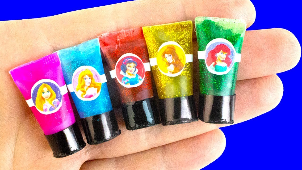 20 DIY Miniature Disney Princess Hacks and Crafts ~ Shower Gels, Backpack, Shoes...and more! 