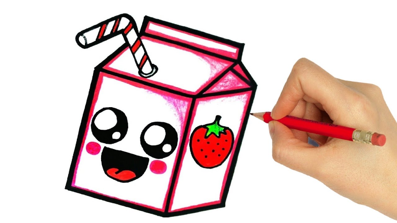 HOW TO DRAW A STRAWBERRY JUICE 