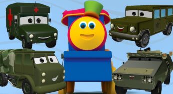 Bob el tren | Vehículos del ejército | Videos de niños | Bob Train Army Visit | Learn Army Vehicles
