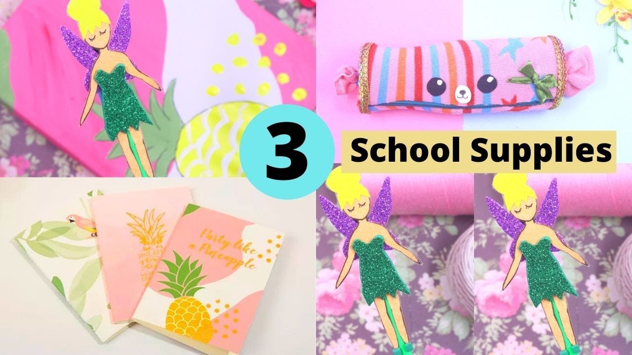 3 Simple Back to School Crafts / DIY School Supplies 