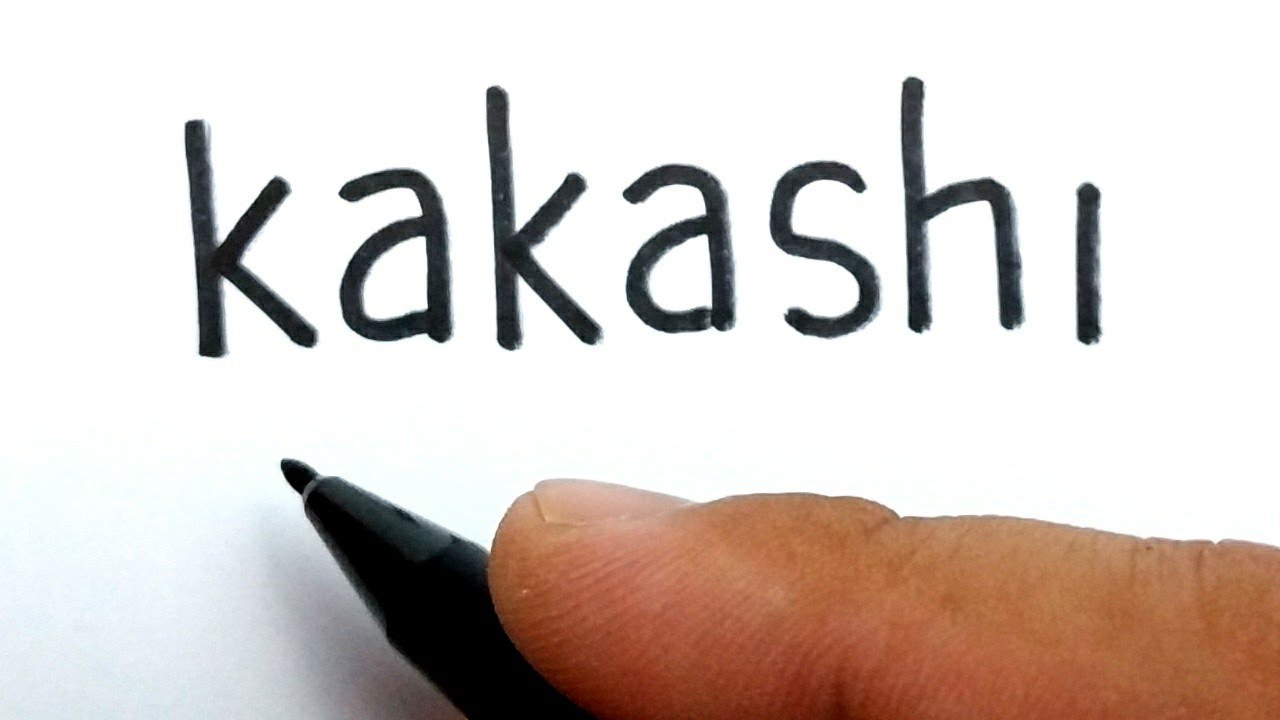 VERY EASY , How to turn words KAKASHI into kakashi from naruto , drawing for kids 