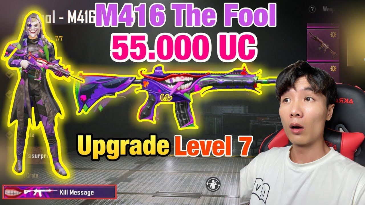 Spending 55.000 UC for The Fool Set | Upgrade M416 THE FOOL Level 7 | PUBG MOBILE 