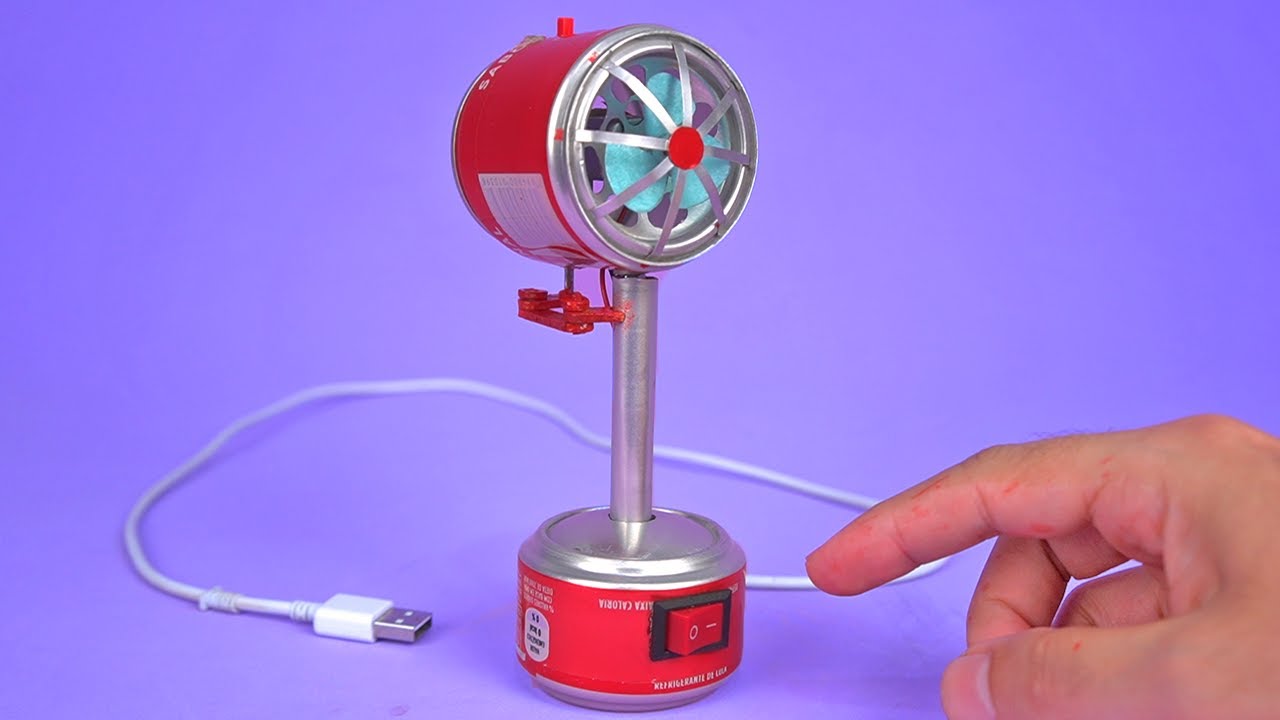 Making an Amazing Mini USB Fan with Soda Cans and DC Motor