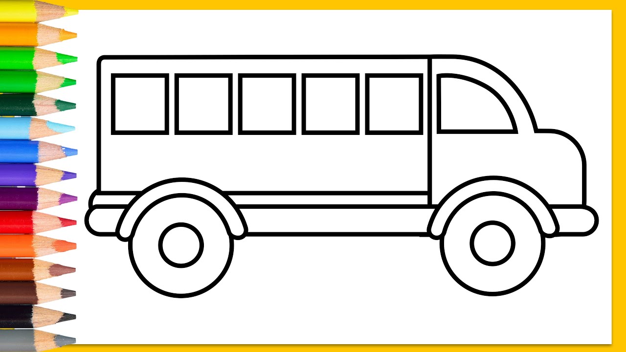 How to draw a school bus easy learn drawing step by step with draw easy 