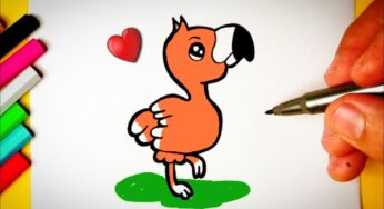 Como desenhar Flamingo fofo Kawaii ❤ Desenhos Kawaii – Desenhos para Desenhar