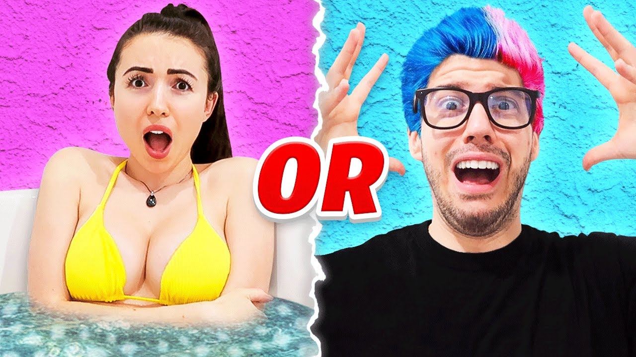 ICE BATH vs HAIR DYE Fortnite Challenge! (BOY vs GIRL) 2