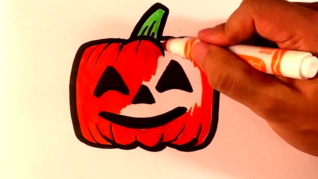 How to Draw a Simple Pumpkin for Halloween Drawings 1