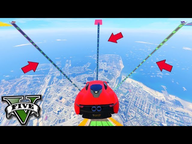 GTA V Online: 4x MEGA RAMPA JUNTAS! (*100% de VELOCIDADE*) 