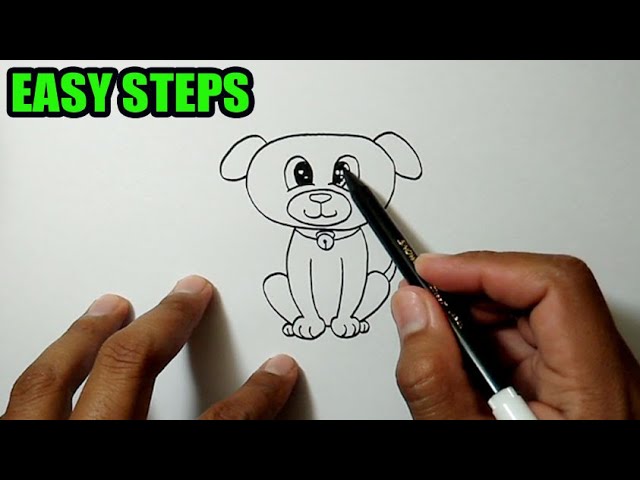 How To Draw Animals Easy Dog Cute Dog Drawing