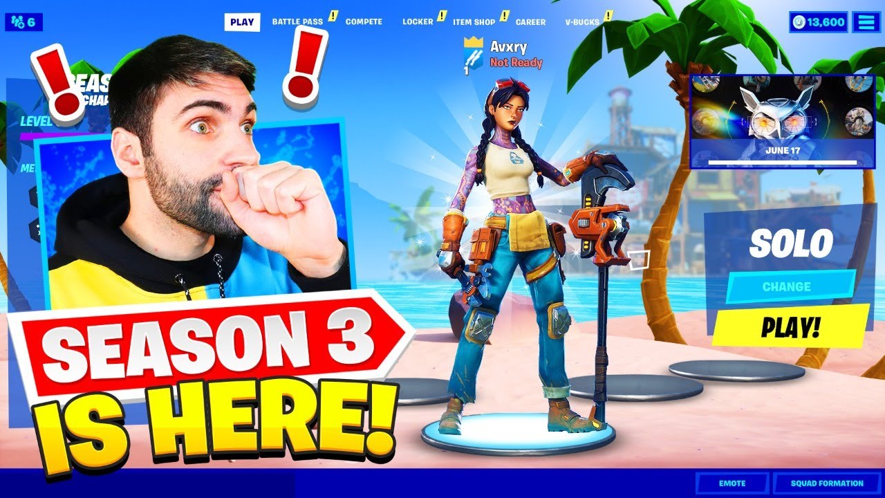 SEASON 3 ALL Unlocks! New Battle Pass + MAP! (Fortnite Battle Royale Chapter 2 Season 3 LIVE) 