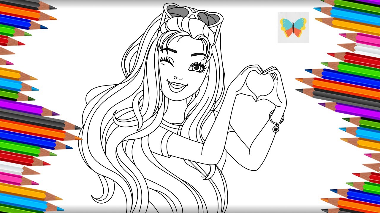 Как нарисовать Барби с очками | Barbie | Рисуем и Учим Цвета | Coloring Kids 