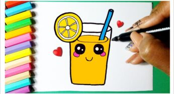 Como desenhar Copo de Suco fofo Limonada Kawaii ❤ Desenhos Kawaii – Desenhos para Desenhar