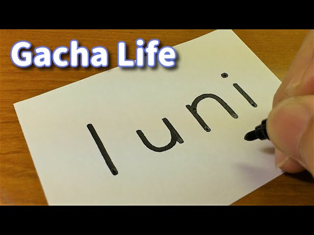 How to turn words LUNI（Gacha Life）into a Cartoon - How to draw doodle art on paper 