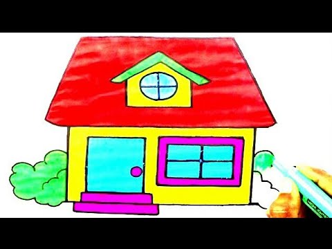 how to draw house drawing painting school drawing taj mahal easy drawings colour police bike drawing 