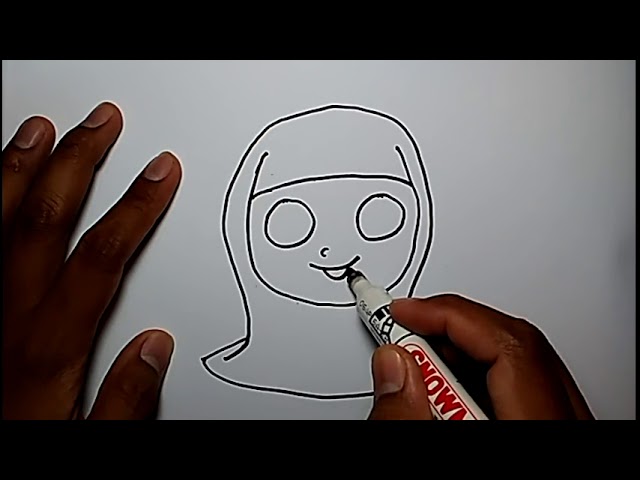 How to Draw KAWAII Hijab Girl 