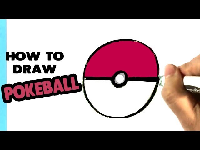 How to Draw a Pokeball - Pokemon - Simple drawings step by step for beginners - How to draw easy 