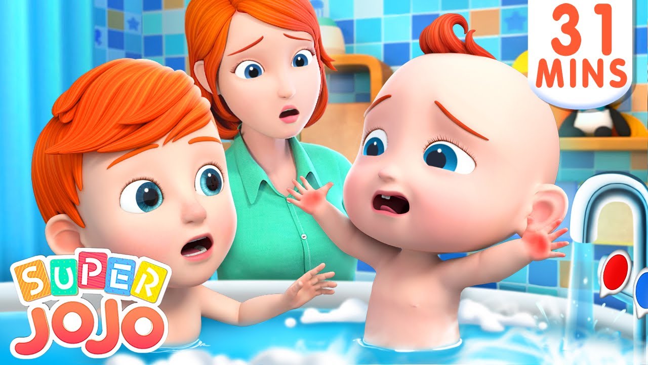 "No No" Touch Hot Water Song | Bathtime Safety Song + More Nursery Rhymes & Kids Songs - Super JoJo 1