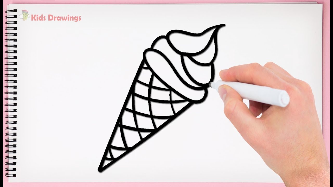 How to Draw a Ice Cream Easy for Kids Learn Drawing Ice Cream for Kids 