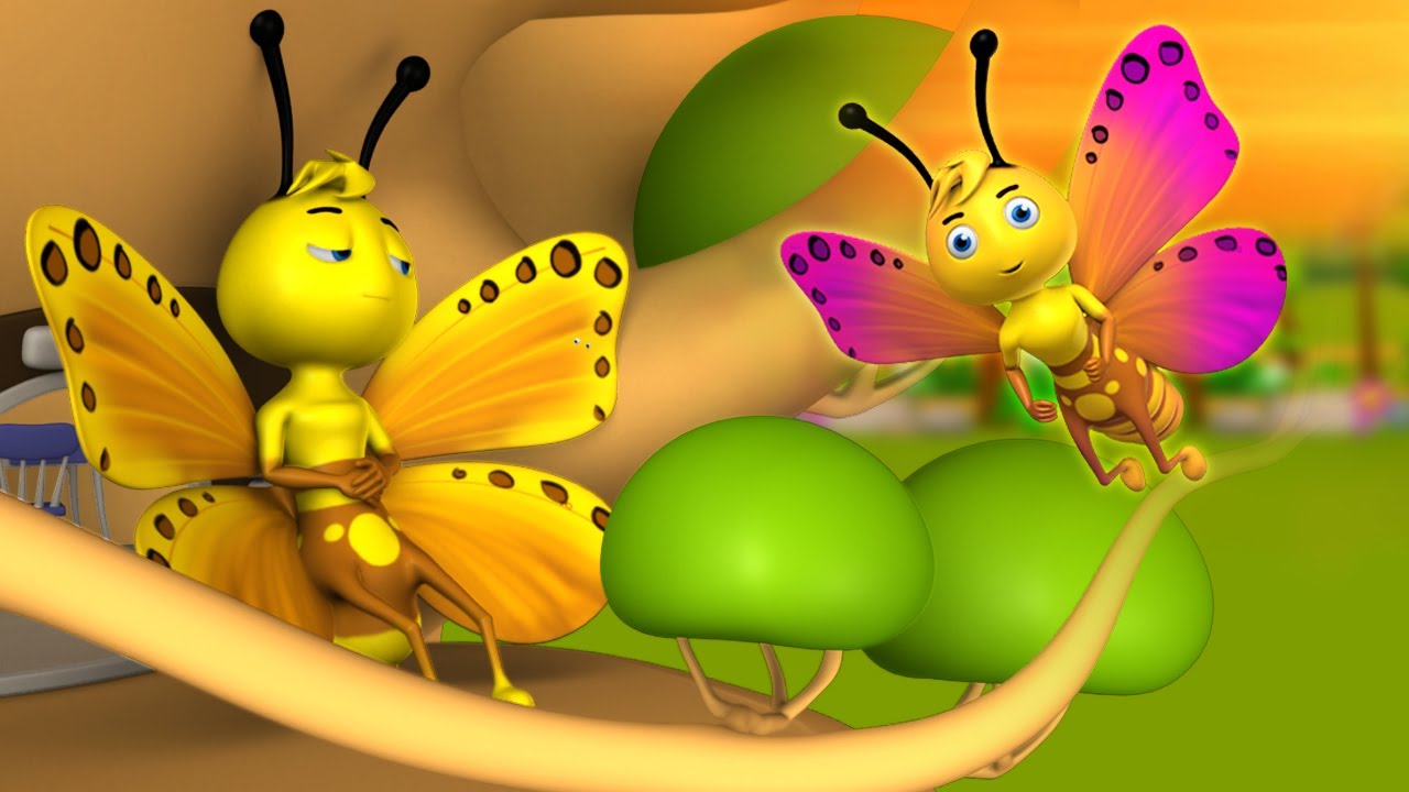 The Lazy Butterfly Telugu Story - బద్దకపు సీతాకోక చిలుక నీతి కథ 3D Animated Kids Moral Stories Tales 