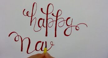 how to write happy navratri in calligraphy