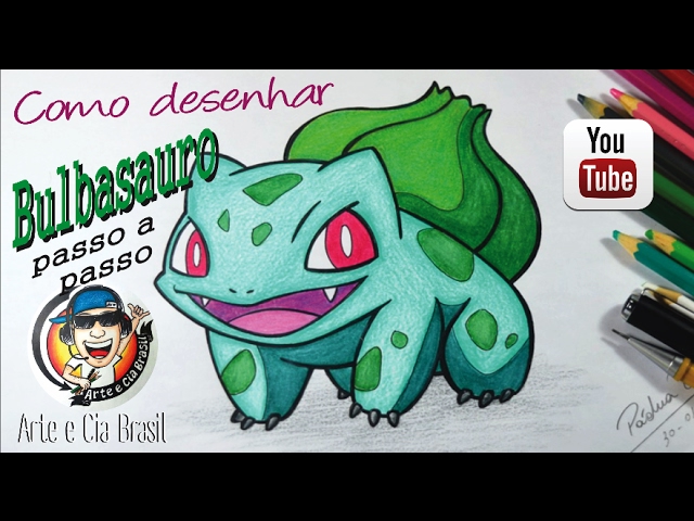 Como desenhar o Bulbasaur (Pokemon Go) passo a passo 