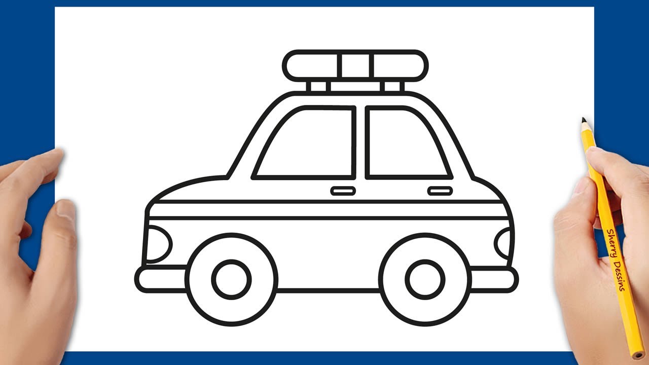 Comment dessiner une voiture de police étape par étape 