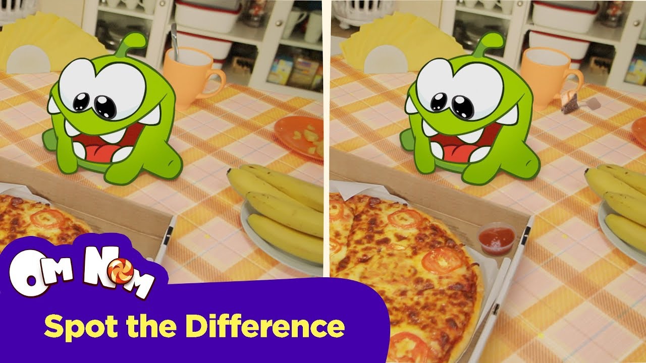 Spot the Difference - Om Nom Stories: Favorite Food (Cut the Rope) 