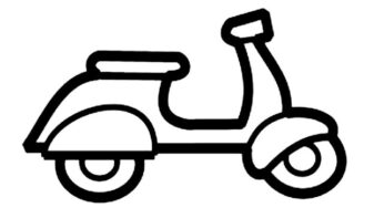 how to draw scooter drawing painting sports bike drawing very easy drawing cycle drawing police bike